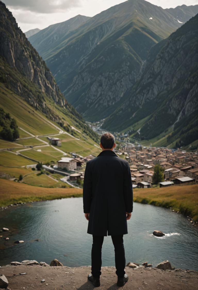 Fotokunst,Fotokunst, Menschen, Mann, draußen, 1Junge, Solo, männlicher Fokus, Wolke, hinterrücks