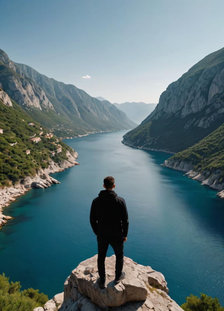 Photographic Art,Photographic Art , People, man, outdoors, 1boy, solo, male focus, sky, day, scenery