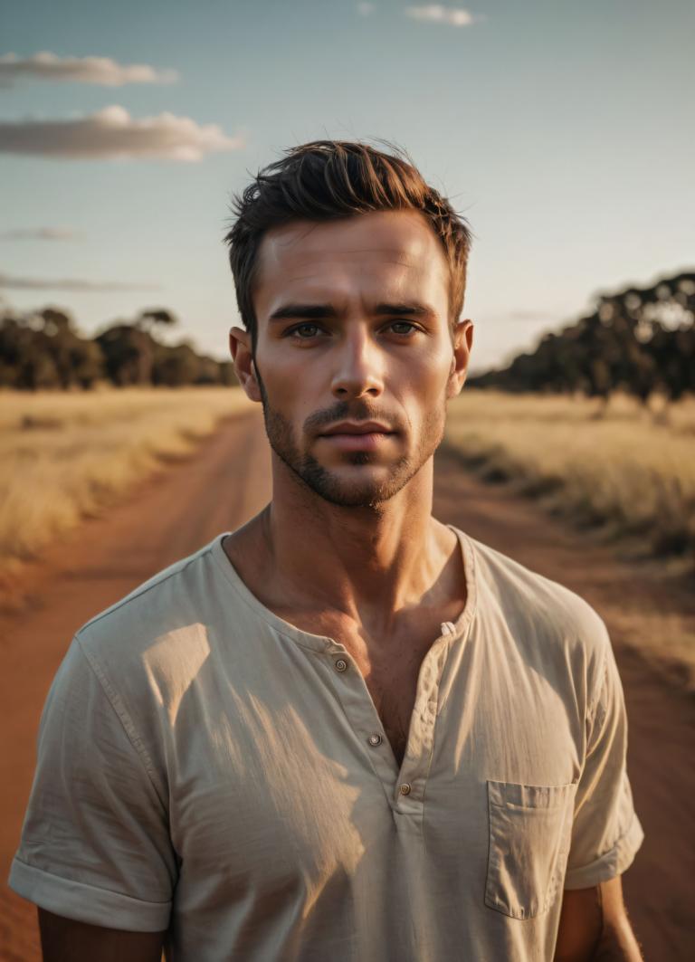 Photographic Art,Photographic Art , People, man, 1boy, male focus, solo, realistic, facial hair, shirt