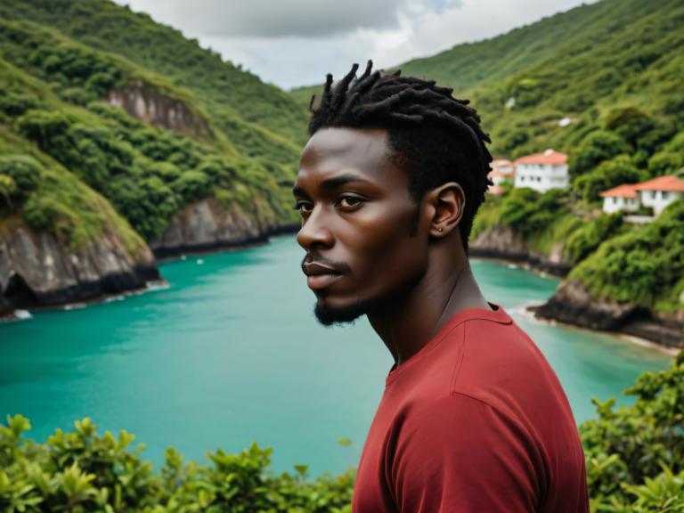 Photographic Art,Photographic Art , People, man, 1boy, male focus, dark skin, dark-skinned male, facial hair