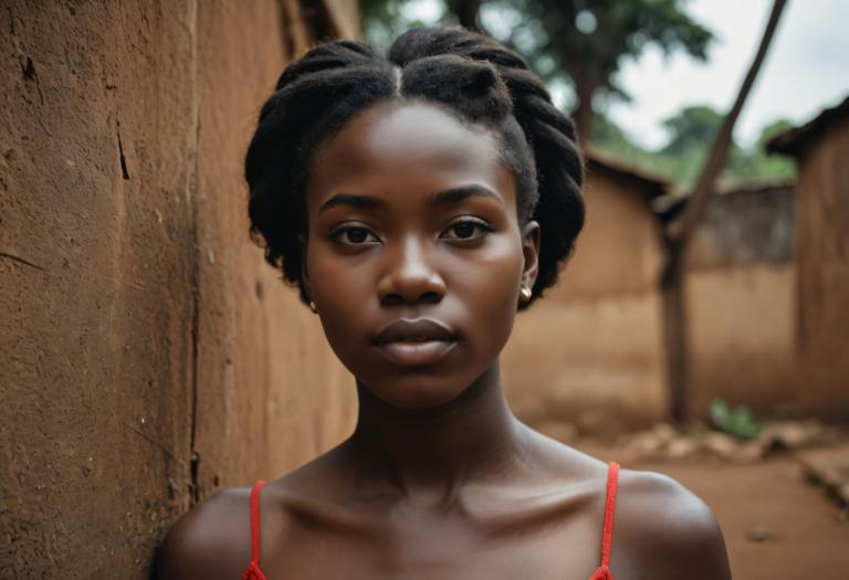 Photoréalisme,Photoréalisme, Personnes, femme, 1fille, solo, peau sombre, réaliste, peau très foncée