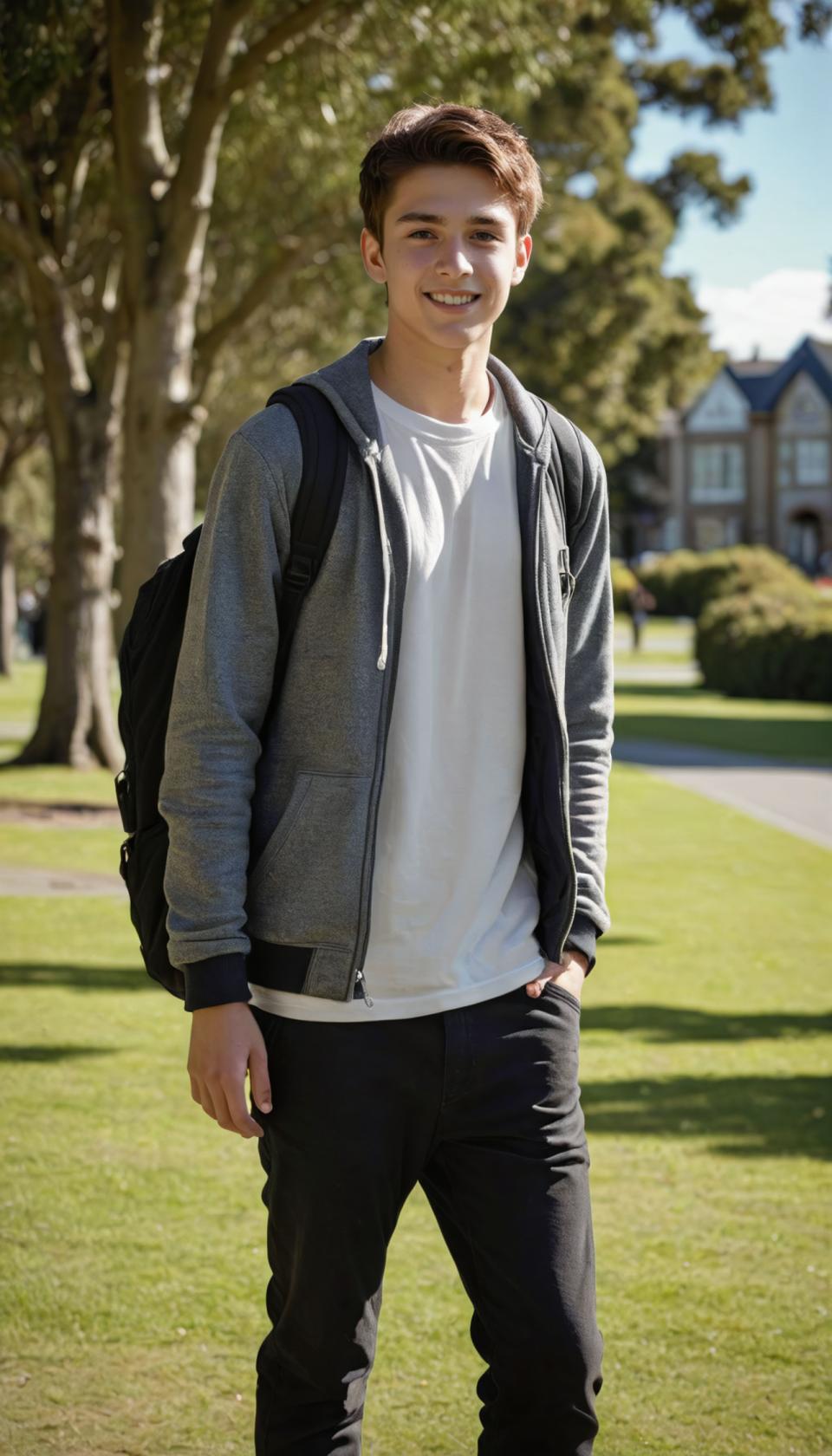 Photographic Art,Photographic Art , People, boy, campus style, 1boy, male focus, outdoors, shirt, solo, pants