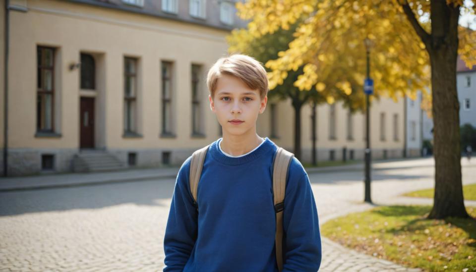 Photographic Art,Photographic Art , People, boy, campus style, solo, outdoors, tree, backpack, 1girl