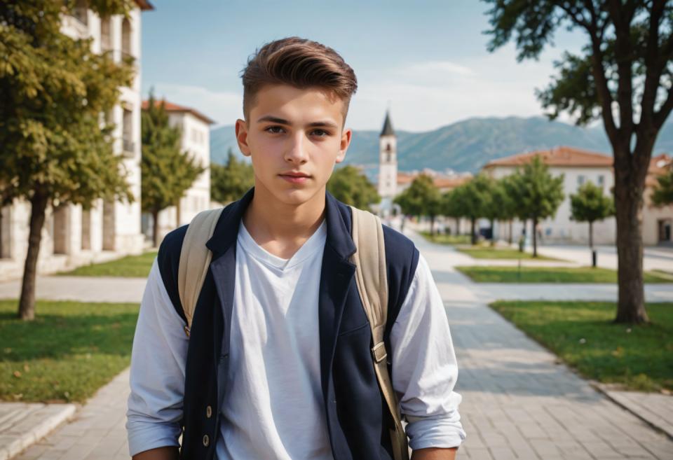 Photographic Art,Photographic Art , People, boy, campus style, 1boy, male focus, outdoors, solo, shirt, vest