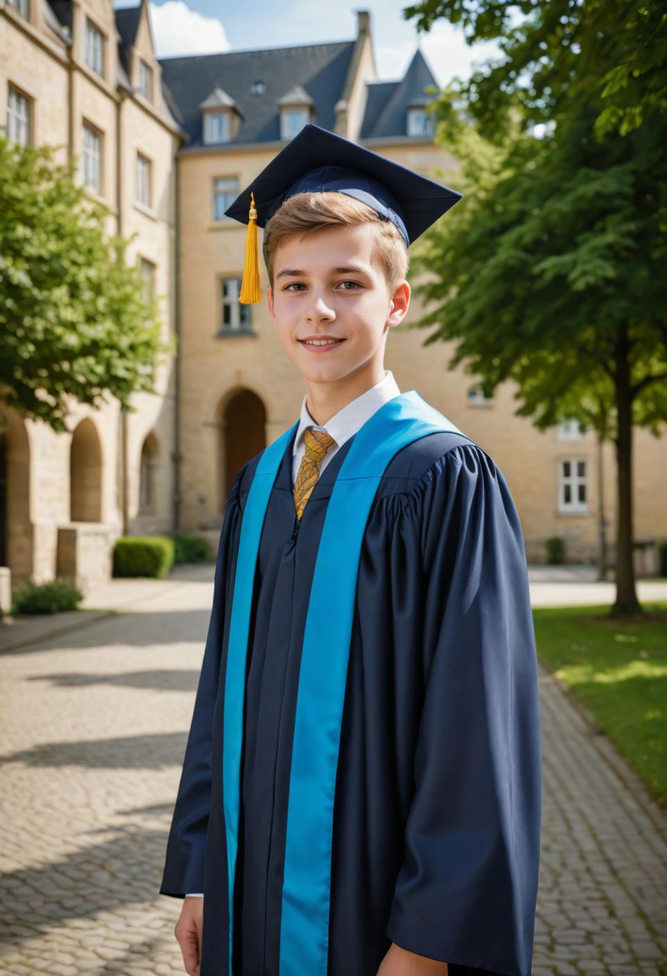 Photographic Art,Photographic Art , People, boy, campus style, 1boy, male focus, solo, outdoors, hat, necktie