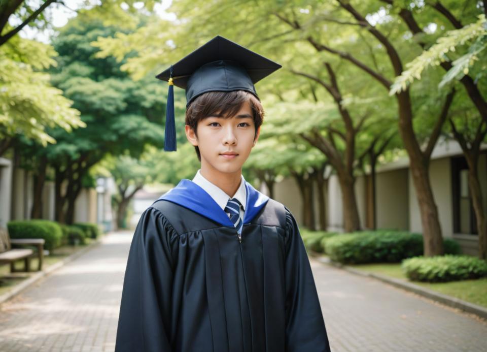 Photographic Art,Photographic Art , People, boy, campus style, 1boy, male focus, solo, outdoors, hat, tree