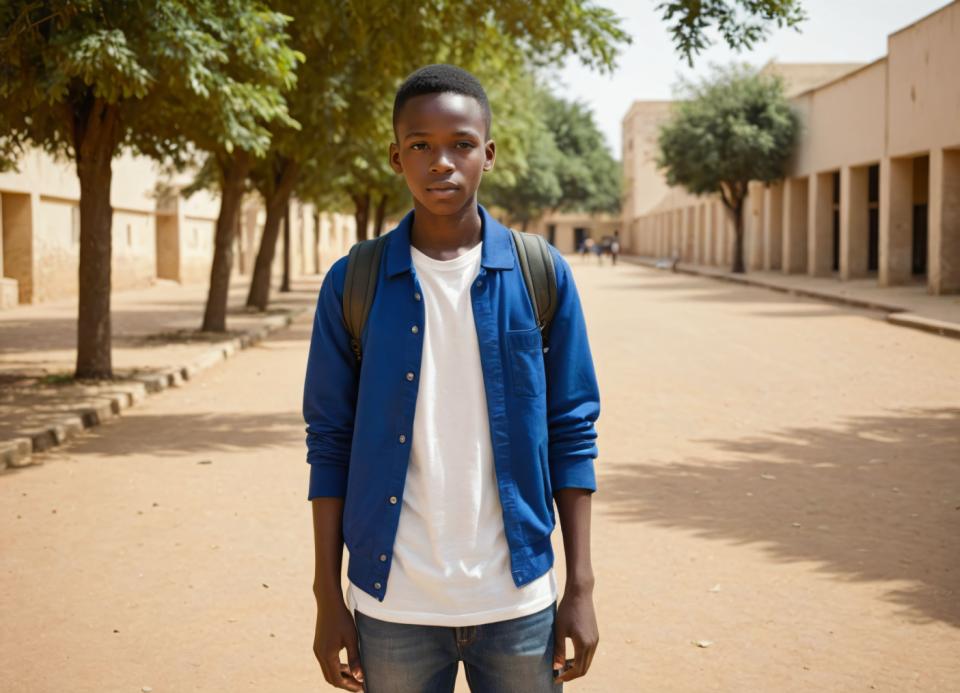 Photographic Art,Photographic Art , People, boy, campus style, 1boy, male focus, shirt, outdoors, pants, tree