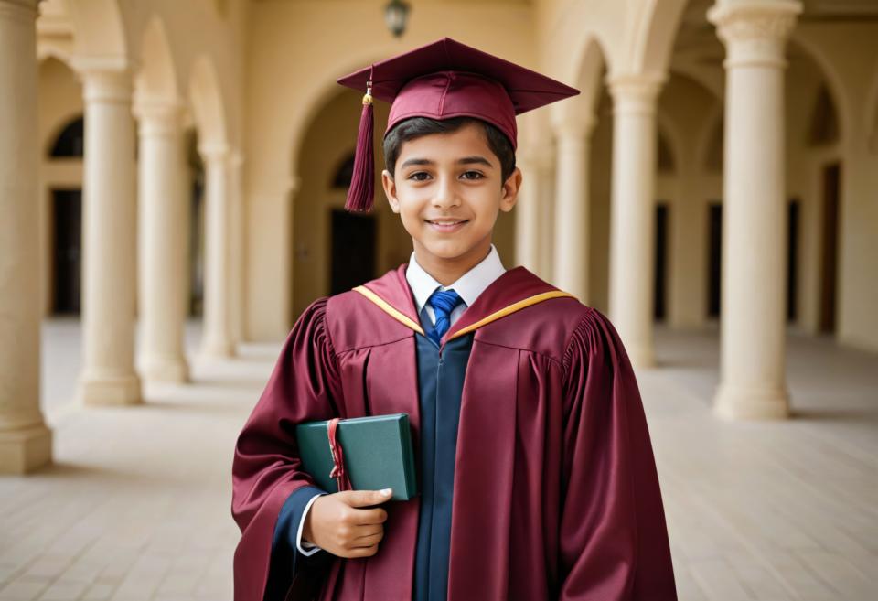 Face Swap, Campus Style, Photographic Art , People, boy, campus style, 1boy, solo, male focus, necktie, robe, hat, blue necktie, book, smile, looking at viewer, holding, realistic, holding book, black hair, blurry, cosplay, blurry background, parody