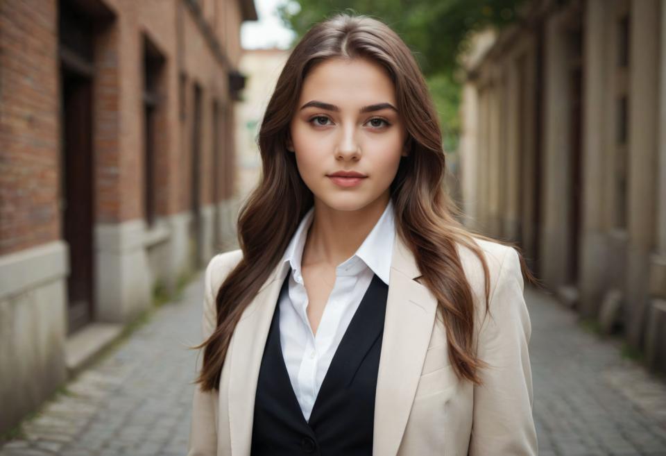 Fotokunst,Fotokunst, Menschen, Frau,Business-Stil, 1Mädchen, Solo, braune Haare, realistisch