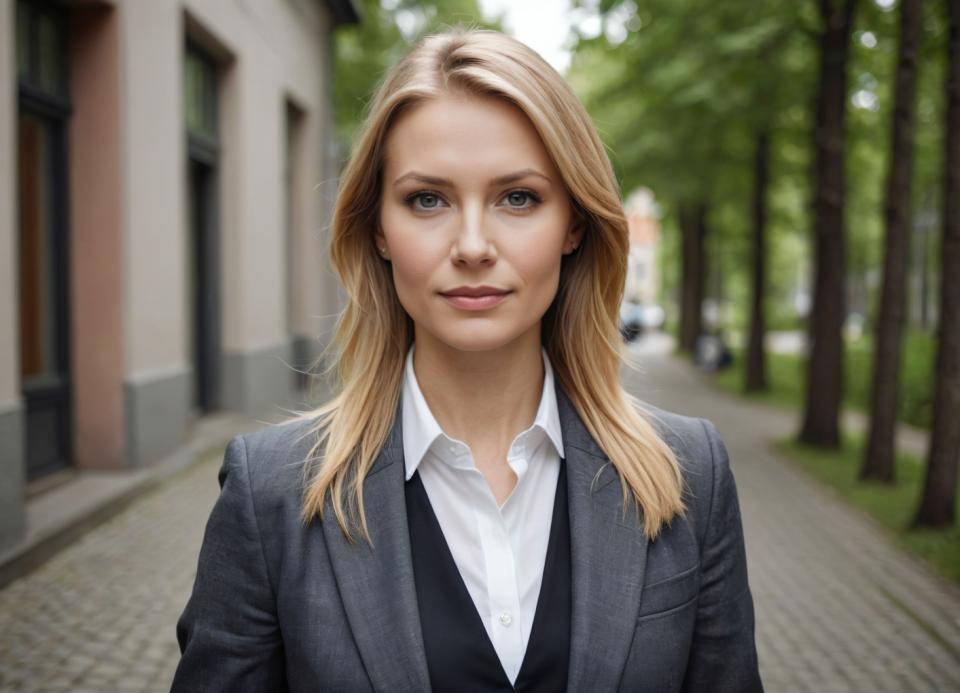 Fotokunst,Fotokunst, Menschen, Frau,Business-Stil, 1Mädchen, Solo, realistisch, blondes Haar