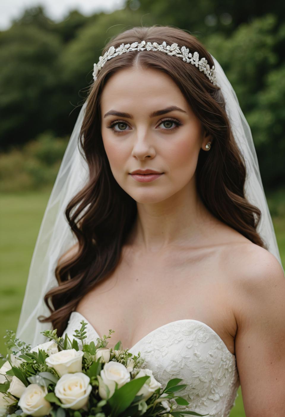 Photographic Art,Photographic Art , People, woman,bridal photography, 1girl, solo, veil, brown hair