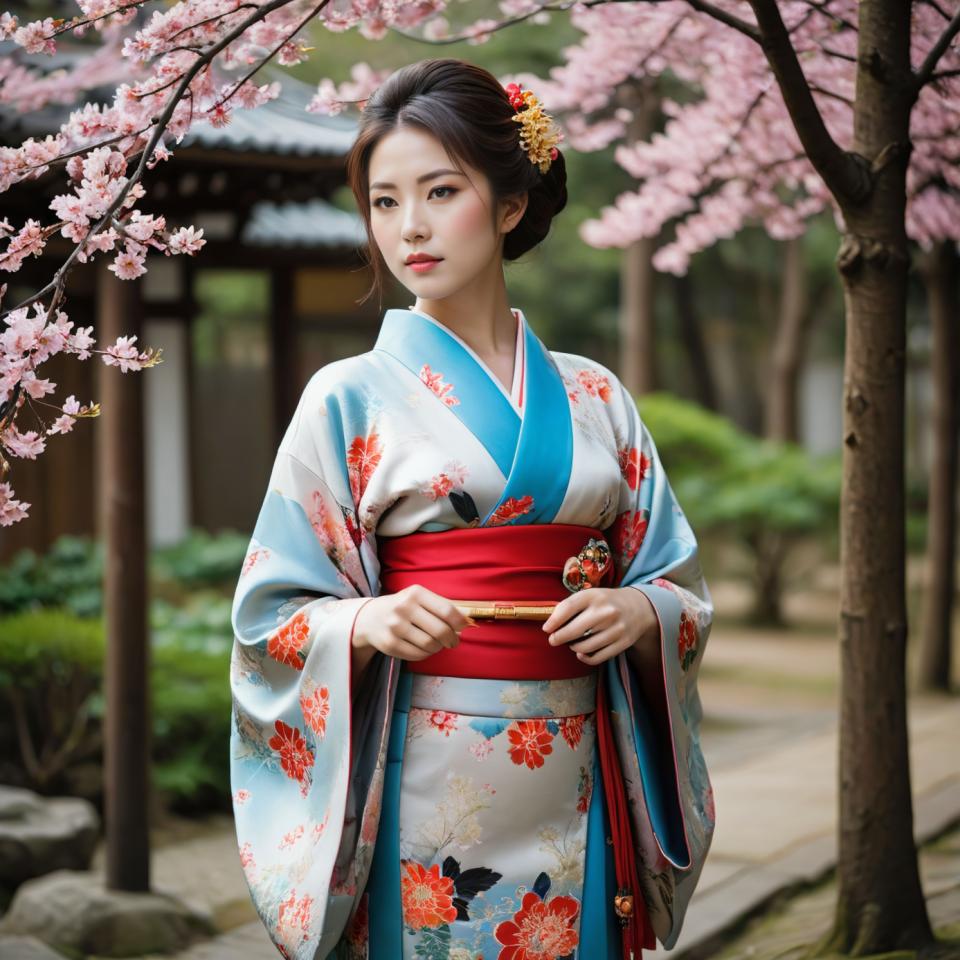 Chủ nghĩa hiện thực ảnh,Chủ nghĩa hiện thực ảnh, Mọi người, đàn bà,kimono, 1 cô gái, một mình