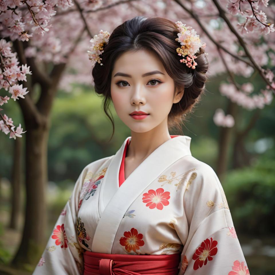 Chủ nghĩa hiện thực ảnh,Chủ nghĩa hiện thực ảnh, Mọi người, đàn bà,kimono, 1 cô gái, một mình