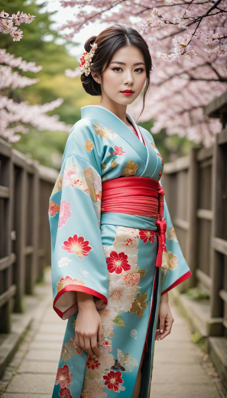 Valokuvataide,Valokuvataide, Ihmiset, nainen,kimono, 1 tyttö, yksin, japanilaisia ​​vaatteita, kimono