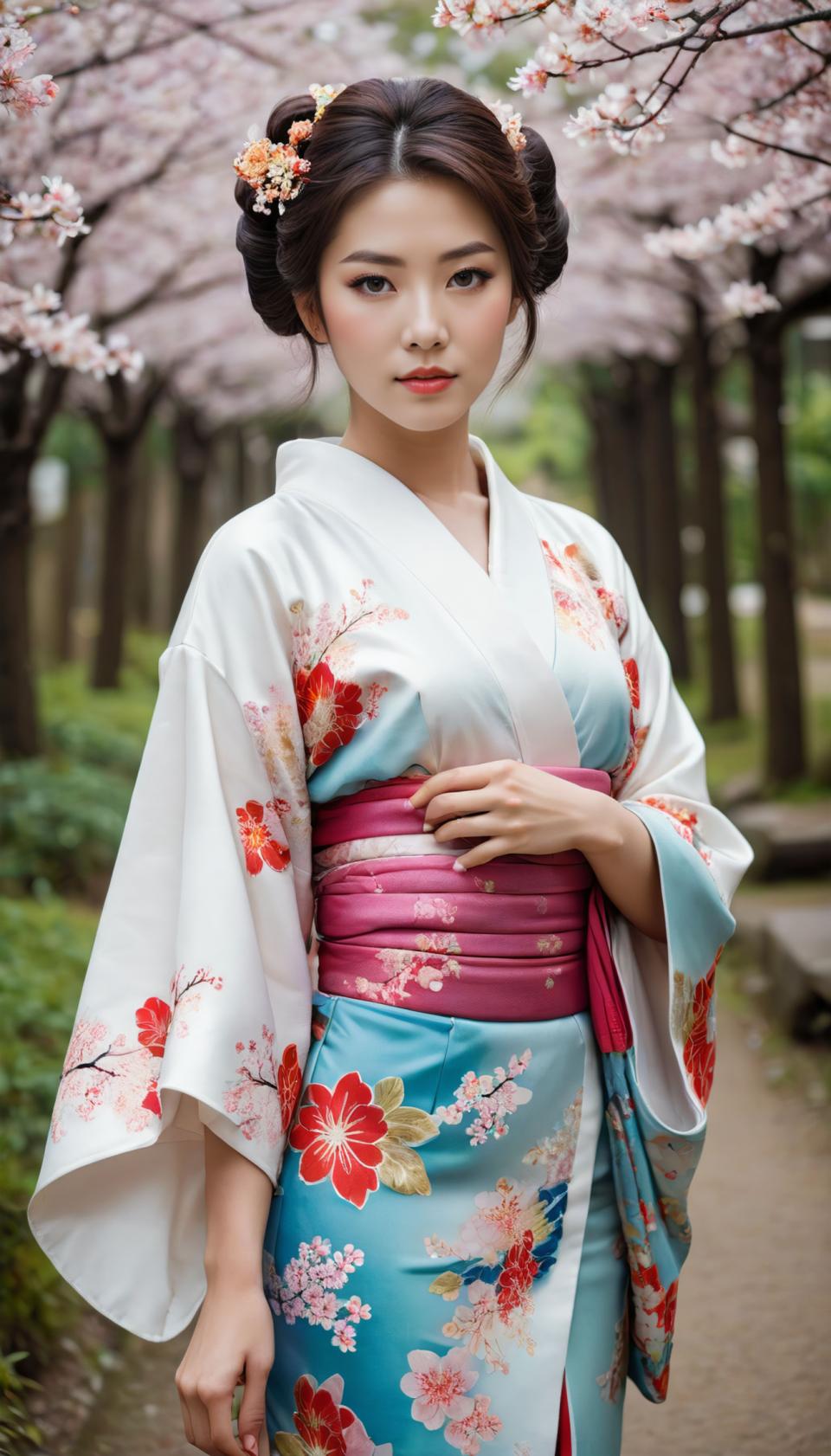 Photographic Art,Photographic Art , People, woman, kimono, 1girl, solo, japanese clothes, realistic, kimono