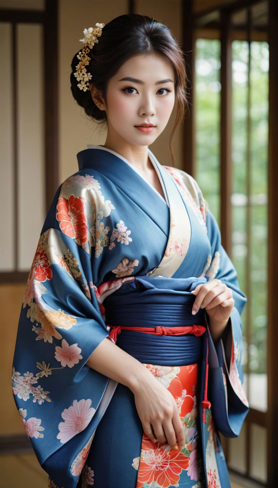 Fotografické umění,Fotografické umění, Lidé, žena,kimono, 1 dívka, sólo, japonské oblečení, kimono