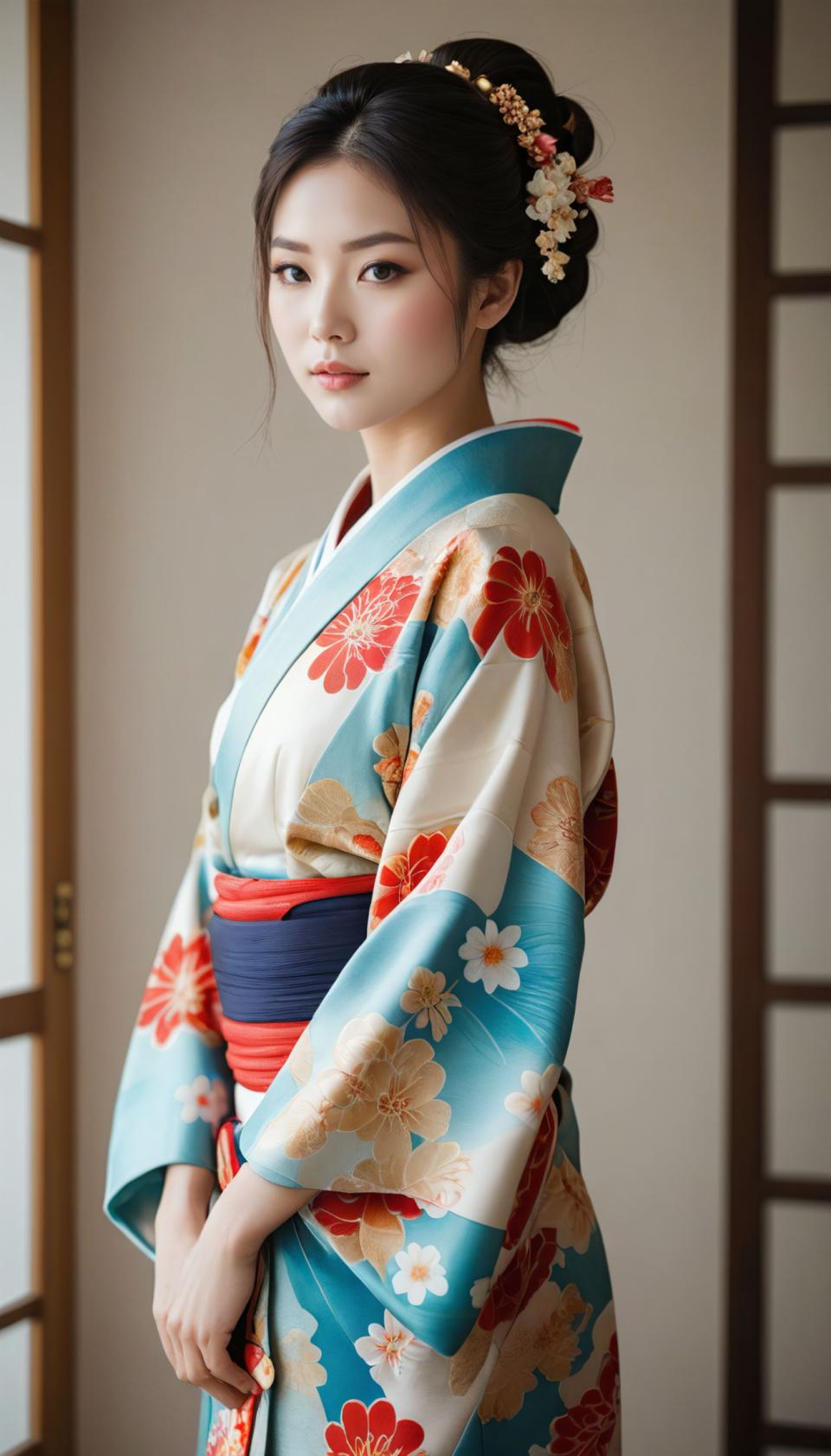 Fotografické umění,Fotografické umění, Lidé, žena,kimono, 1 dívka, sólo, japonské oblečení, kimono