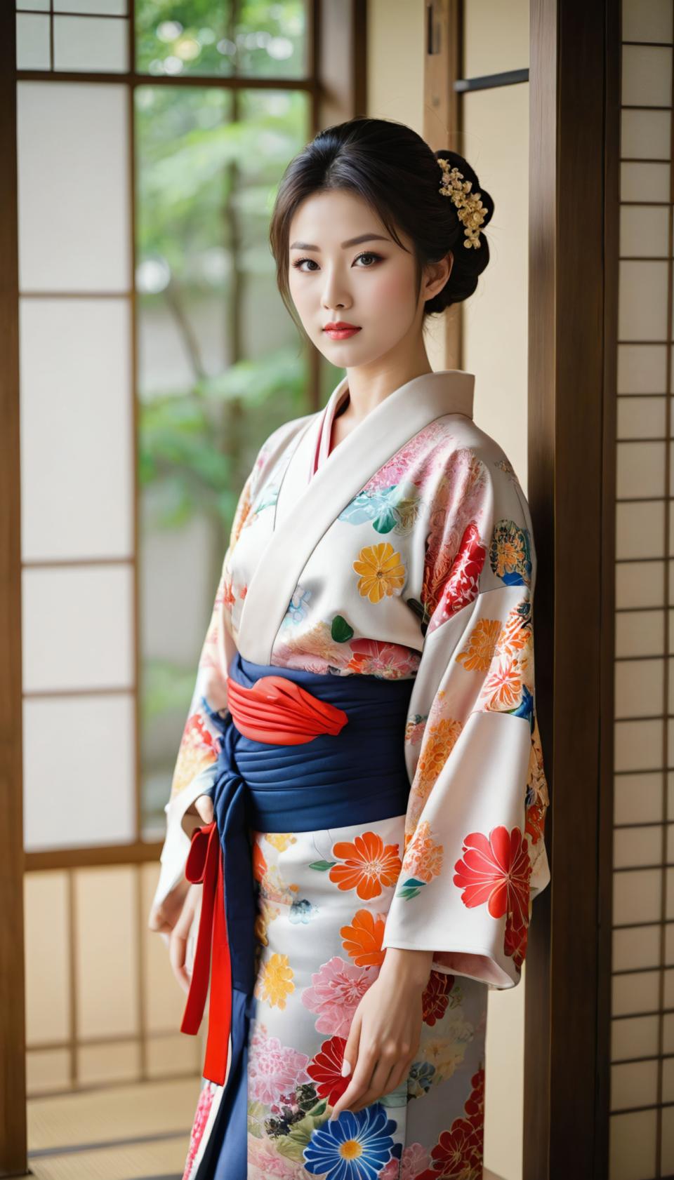 Fotografické umění,Fotografické umění, Lidé, žena,kimono, 1 dívka, sólo, japonské oblečení, kimono