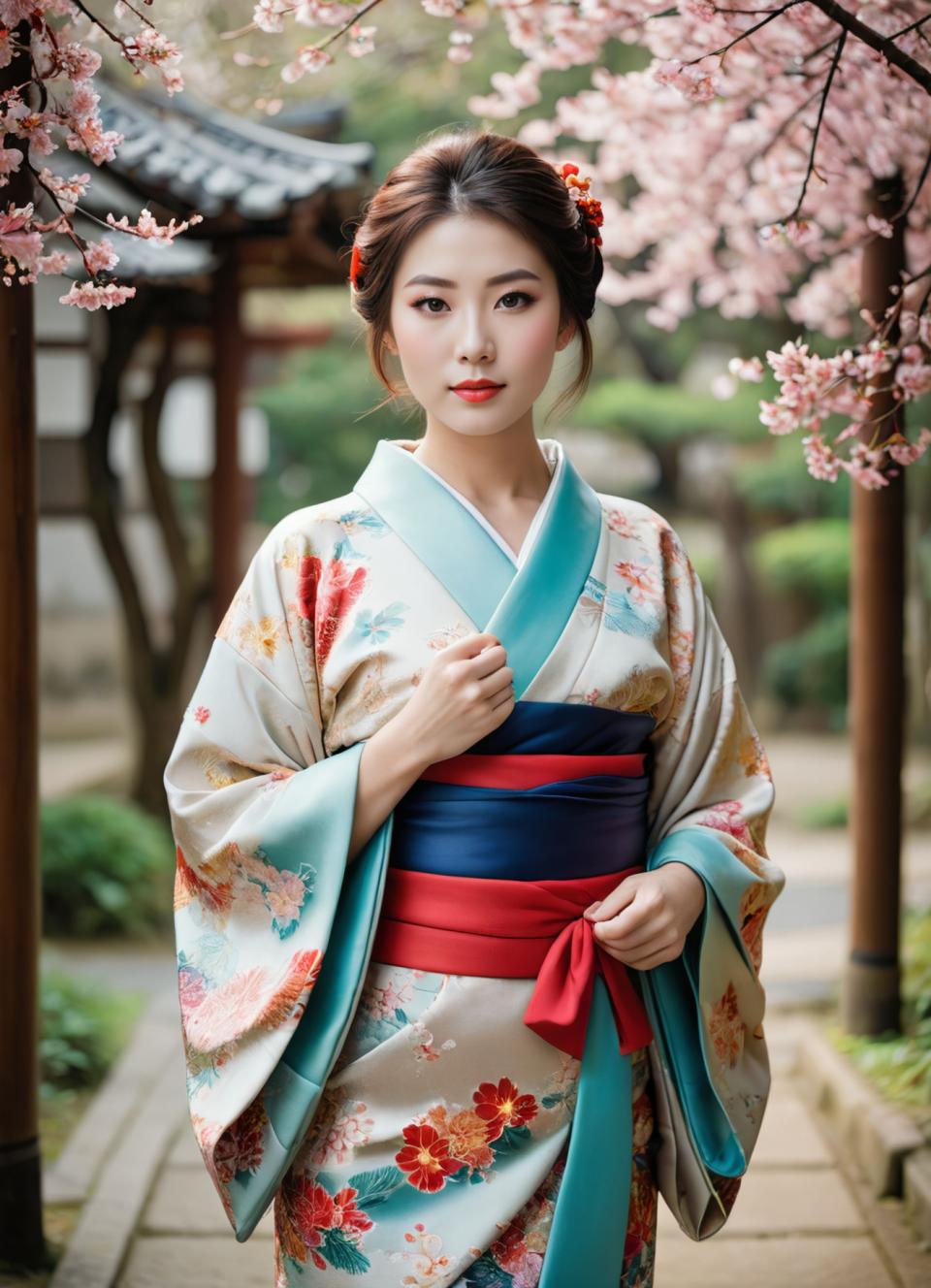 Photographic Art,Photographic Art , People, woman, kimono, 1girl, solo, japanese clothes, kimono, realistic