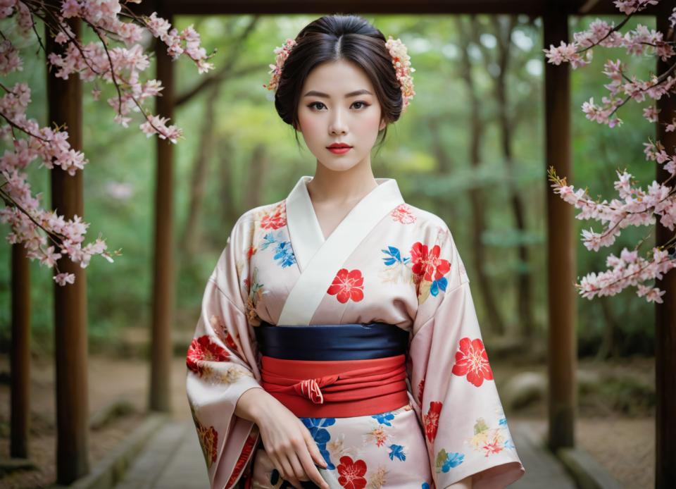 Fotografické umění,Fotografické umění, Lidé, žena,kimono, 1 dívka, japonské oblečení, realistický