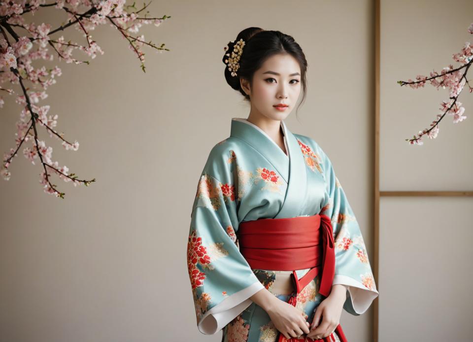 Photographic Art,Photographic Art , People, woman, kimono, 1girl, solo, realistic, japanese clothes, kimono