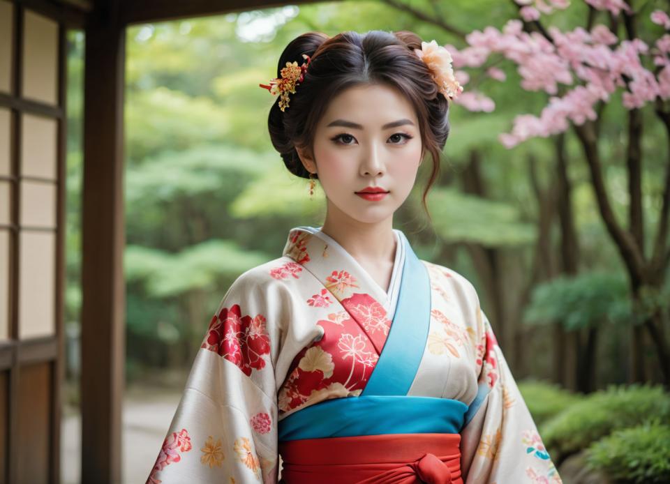 Chủ nghĩa hiện thực ảnh,Chủ nghĩa hiện thực ảnh, Mọi người, đàn bà,kimono, 1 cô gái, một mình