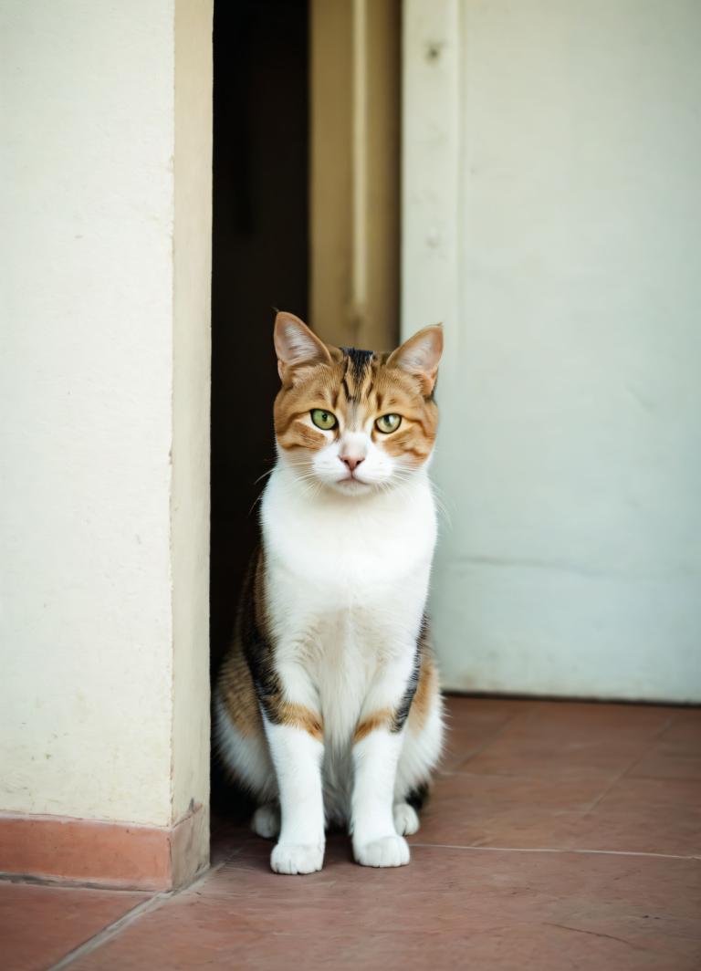 写真芸術,写真芸術, 動物, 猫, 動物の焦点, 人間がいない, 猫, 動物, 緑の目, 視聴者を見ている, 現実的な, 全身, ひげ, 屋内で, ミーム