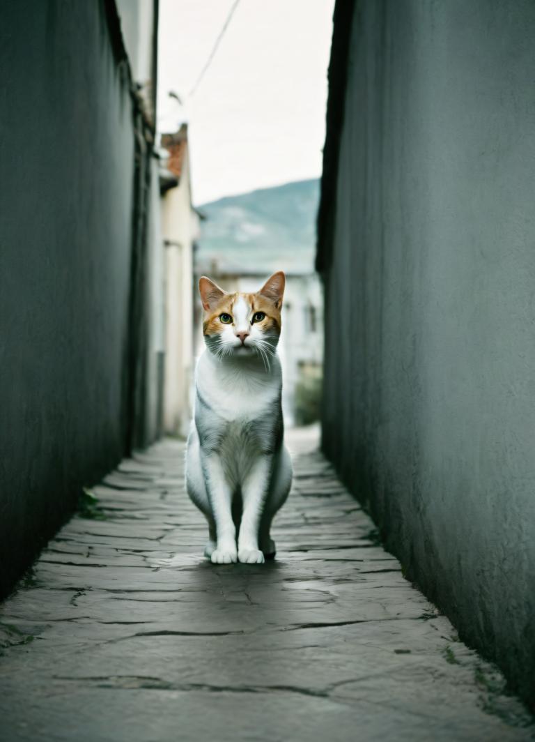 Fotokunst,Fotokunst, Tiere, Katze, keine Menschen, Katze, tierischer Fokus, verschwommen, draußen