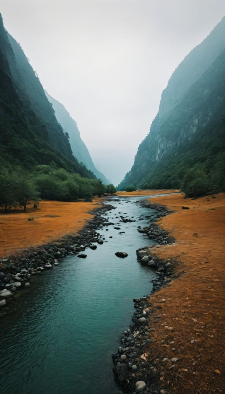 Fotokunst,Fotokunst, Natuur, landschap, geen mensen, landschap, buitenshuis, steen, boom, berg, water