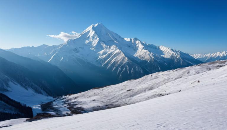 Photographic Art,Photographic Art , Nature, snow mountain, no humans, scenery, mountain, outdoors, sky, snow