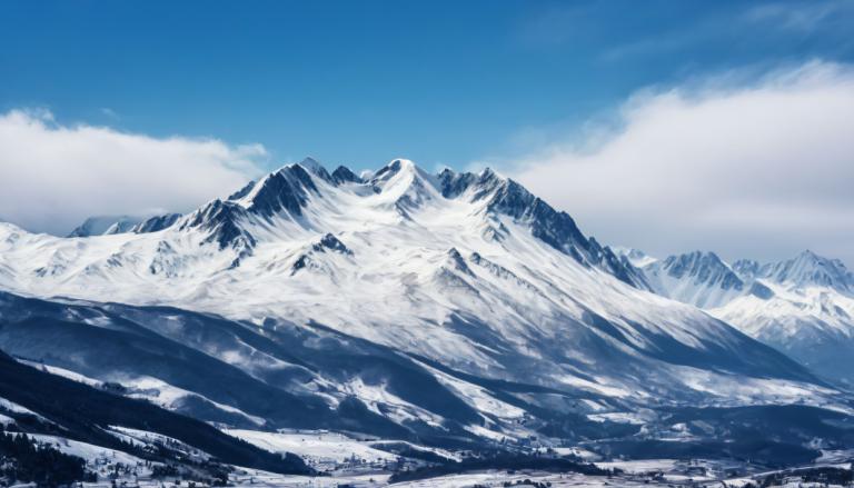 Photographic Art,Photographic Art , Nature, snow mountain, no humans, scenery, sky, mountain, cloud, outdoors