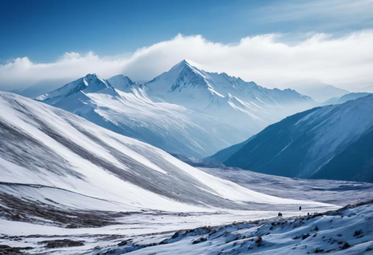 Fotokunst,Fotokunst, Natuur, sneeuwberg, landschap, buitenshuis, lucht, berg, wolk, sneeuw, dag