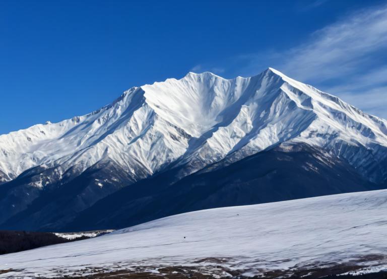 Photographic Art,Photographic Art , Nature, snow mountain, no humans, scenery, sky, outdoors, mountain, day