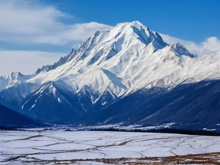 Photographic Art,Photographic Art , Nature, snow mountain, no humans, scenery, sky, outdoors, mountain, day