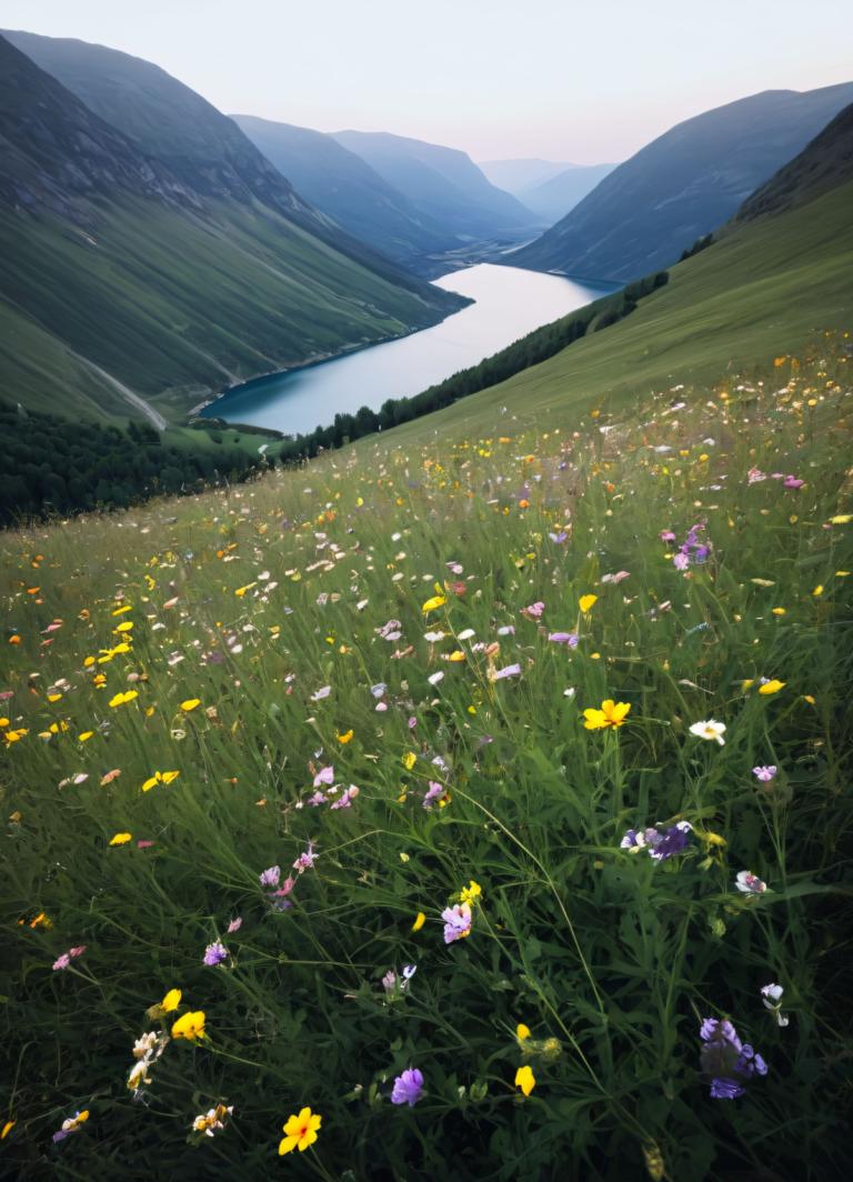 Photographic Art,Photographic Art , Nature, wild flowers, scenery, no humans, outdoors, flower, field, day