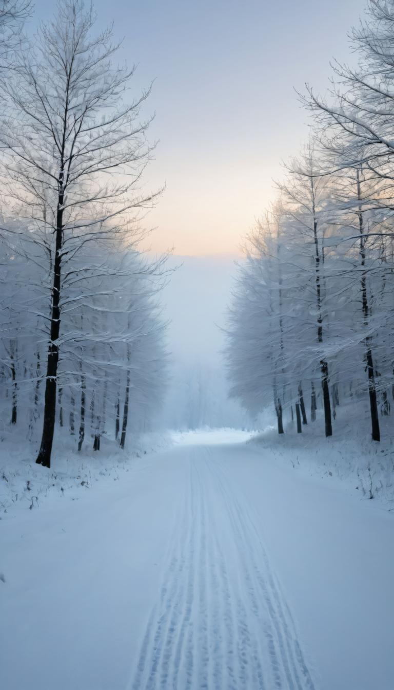 Фотореализм,Фотореализм, Природа, зима, пейзаж, нет людей, пейзаж, на открытом воздухе, дерево