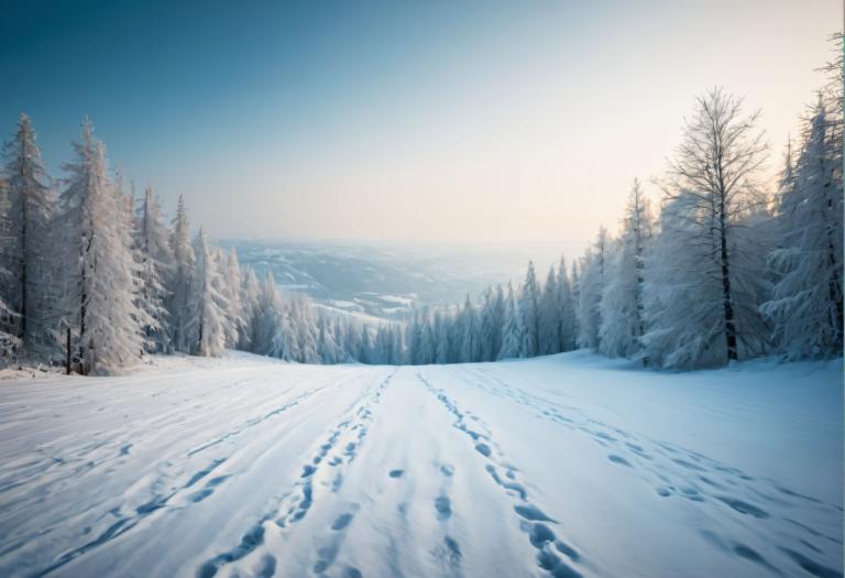 Photographic Art,Photographic Art , Nature, winter, landscape, no humans, scenery, outdoors, snow, tree, sky