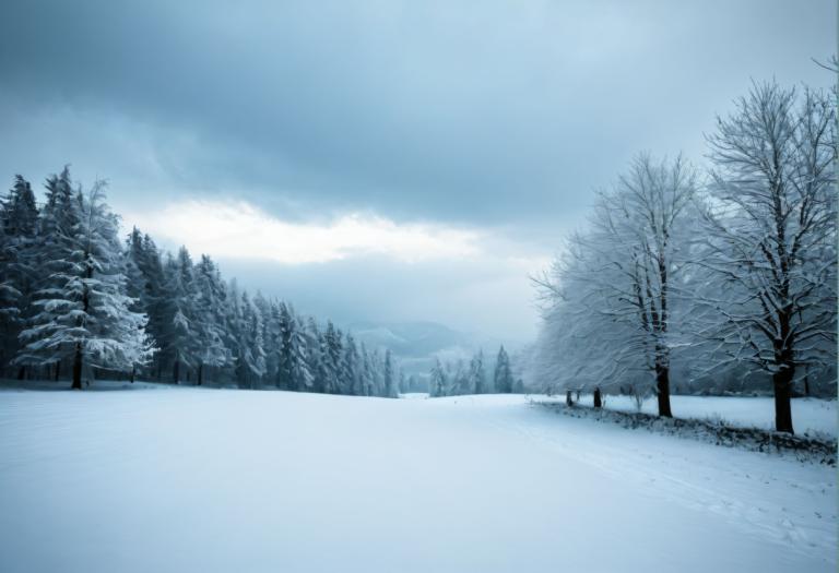 Photographic Art,Photographic Art , Nature, winter, landscape, no humans, scenery, tree, outdoors, sky, snow