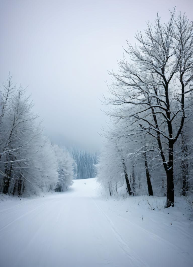 Fotokunst,Fotokunst, Natuur, winter, landschap, geen mensen, landschap, boom, kale boom, sneeuw