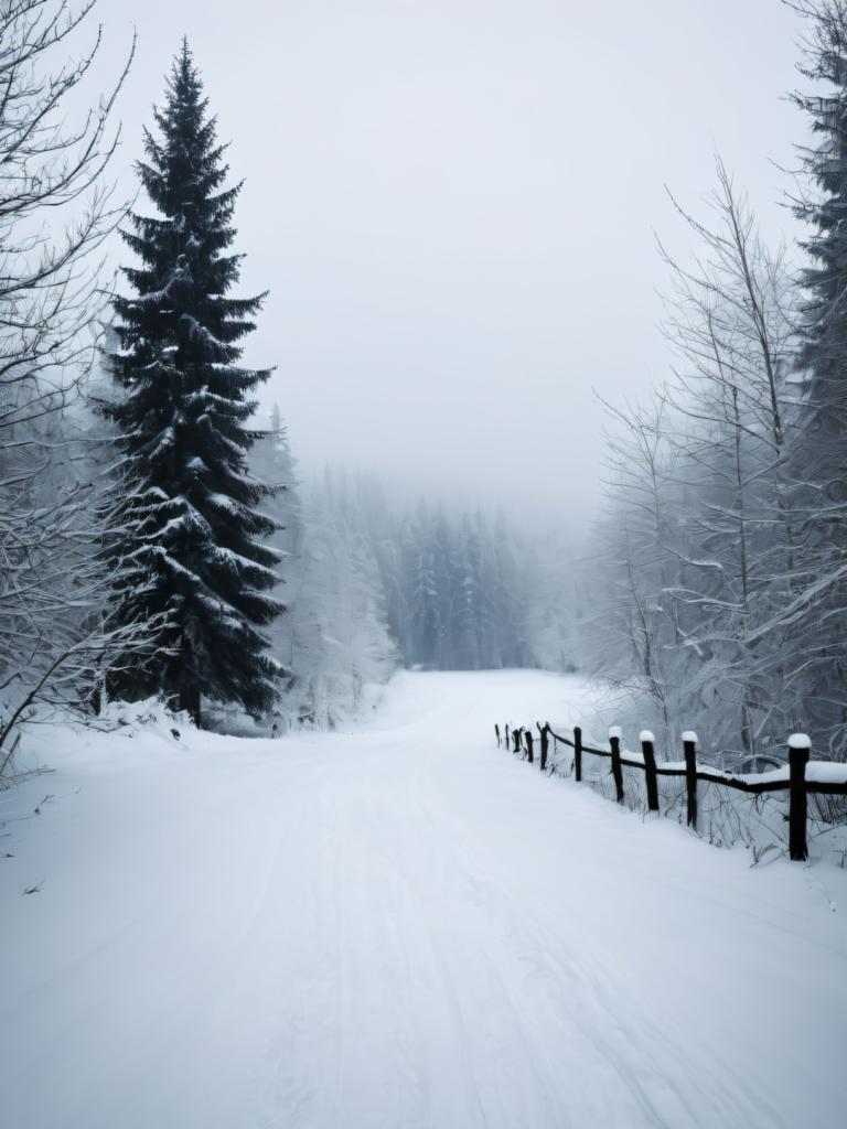 Fotografisk kunst,Fotografisk kunst, Natur, vinter, landskab, træ, sne, landskab, ingen mennesker