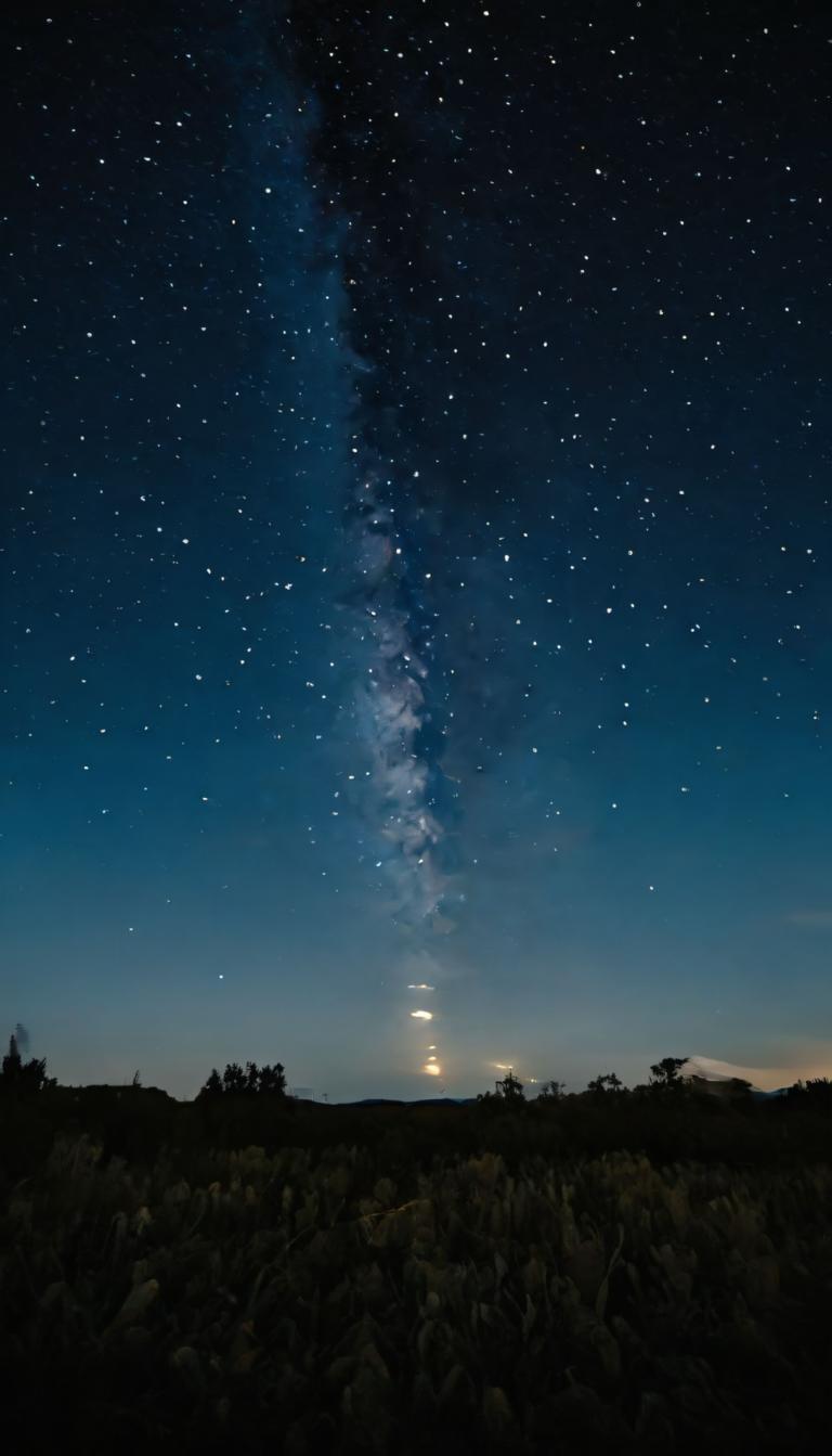 写真芸術,写真芸術, 自然, 夜空, 景色, 空, 星（空）, 夜, 人間がいない, 屋外, 星空, 夜空, 草, 木, 自然, 雲