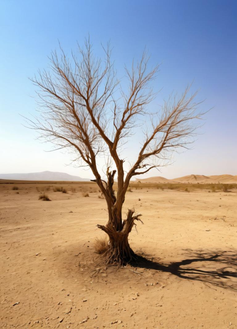 Photographic Art,Photographic Art , Nature, desert, scenery, tree, tree, desert, outdoors, bare tree, sky