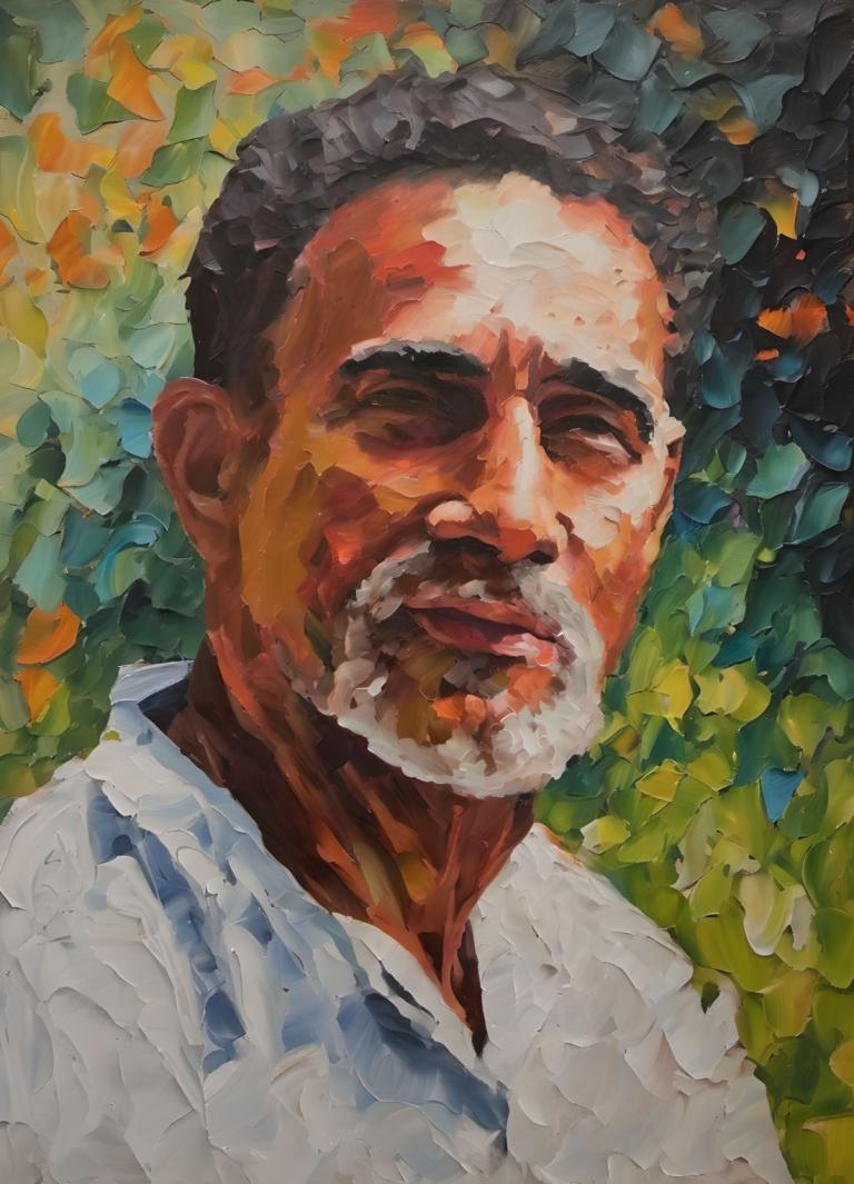 Oil Painting,Oil Painting, People, man, 1boy, male focus, solo, facial hair, beard, closed eyes, shirt