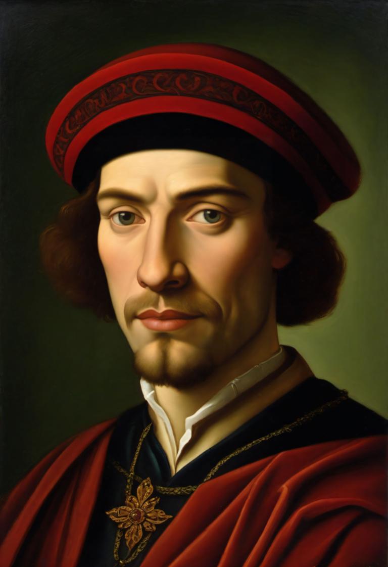 Pintura al óleo,Pintura al óleo, Gente, hombre medieval europeo, retrato, solo, sombrero, realista