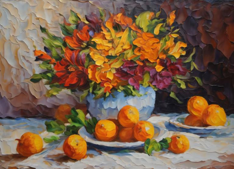 Oil Painting,Oil Painting, Still life, still life, no humans, food, fruit, still life, food focus