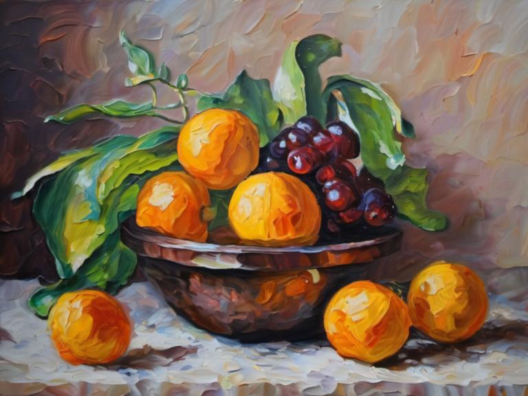 Pintura al óleo,Pintura al óleo, Naturaleza muerta, naturaleza muerta, fruta, no humanos, alimento