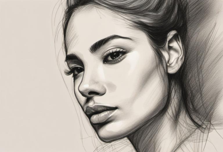 Sketch,Sketch, People, woman, solo, monochrome, greyscale, looking at viewer, realistic, male focus, lips