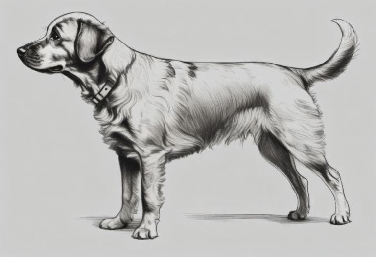 Sketch,Sketch, Animal, dog, no humans, monochrome, dog, greyscale, animal focus, simple background