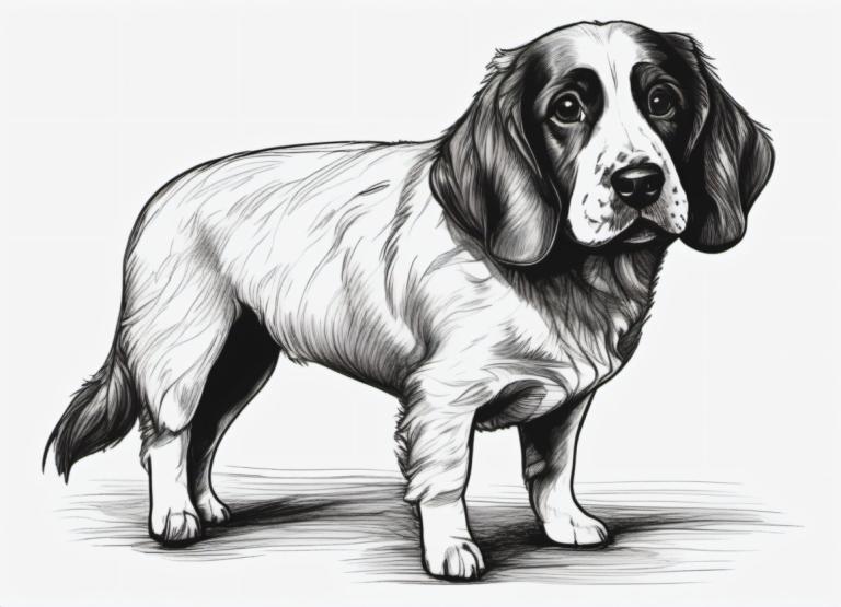 Sketch,Sketch, Animal, dog, no humans, dog, greyscale, monochrome, animal focus, white background