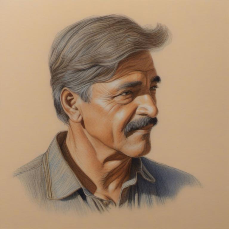 Croquis en couleurs,Croquis en couleurs, Personnes, homme, 1garçon, foyer masculin, solo, moustache, portrait